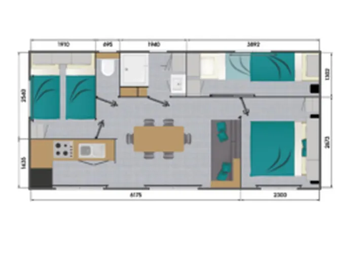 Mobil-home 6 Pers Avec Terrasse A - Api-1-52-1692 *